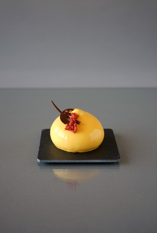 Mango-Himbeere Petit Gâteaux