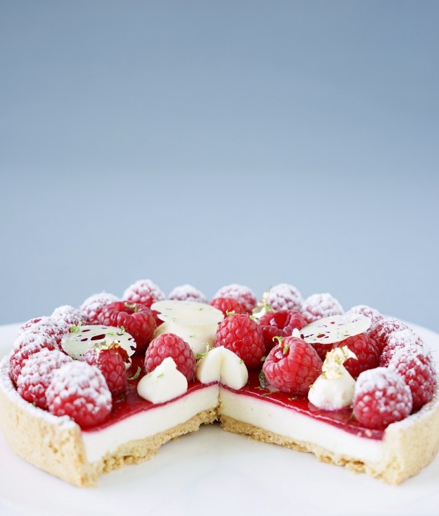 HimbeereWeisse Kuvertüre Limetten Tarte / Framboesa Chocolate Branco Limão Taiti Tarte