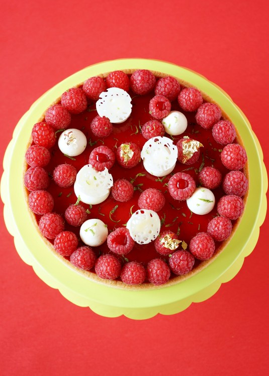 HimbeereWeisse Kuvertüre Limetten Tarte / Framboesa Chocolate Branco Limão Taiti Tarte