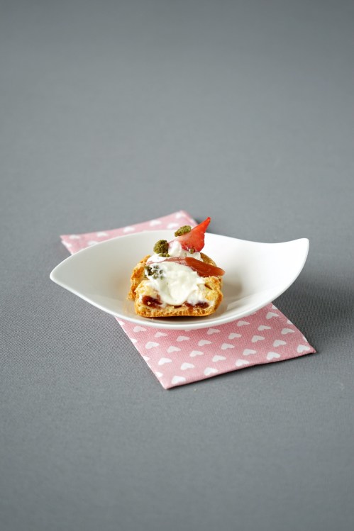 Rhabarber Erdbeere Vanille Éclair / Ruibarbo Morango Baunilha Éclair